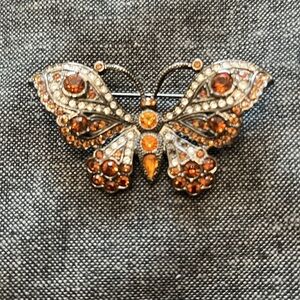 Nolan Miller Grey Manzanite Butterfly Brooch